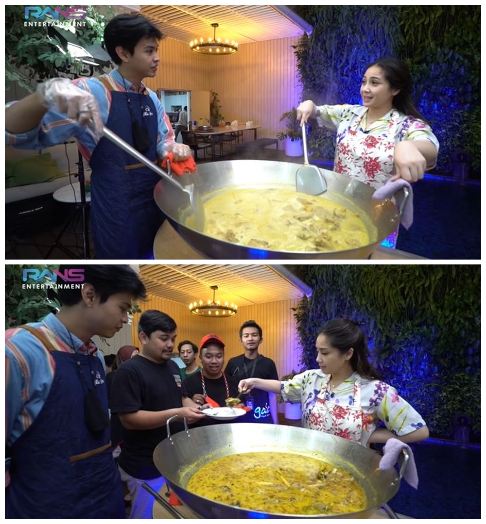 Momen 5 seleb masak dalam porsi besar, Nagita bagi ke seluruh karyawan