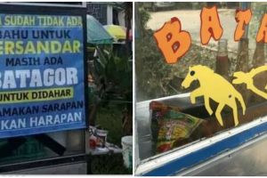 10 Tulisan lucu di gerobak batagor ini bikin pembeli senyum