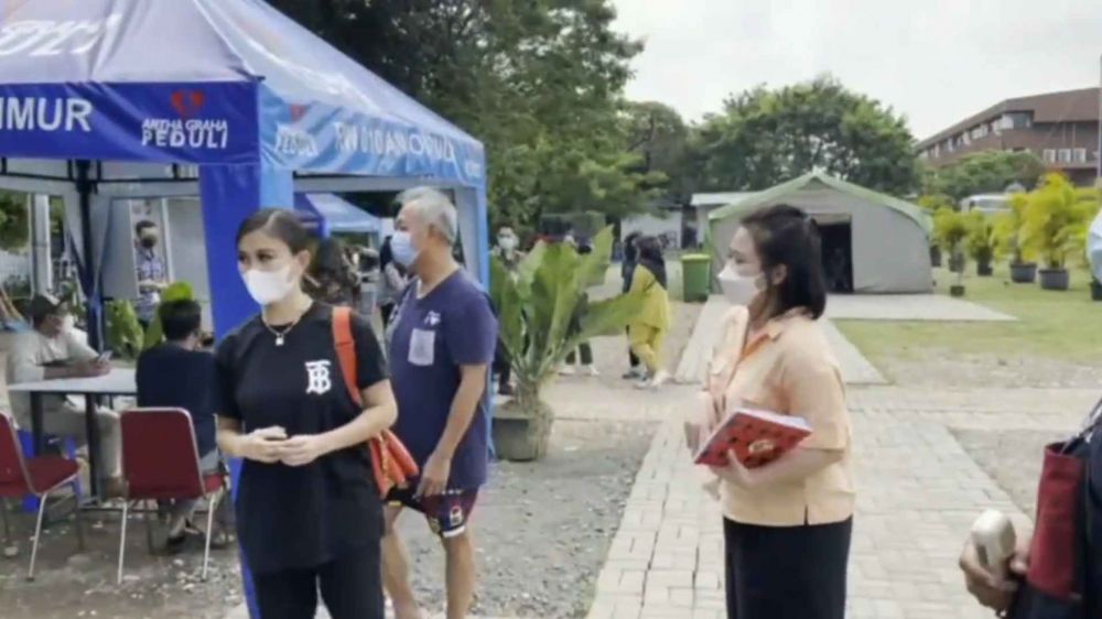 10 Momen Agnez Mo buka klinik vaksin, aksinya bikin salut