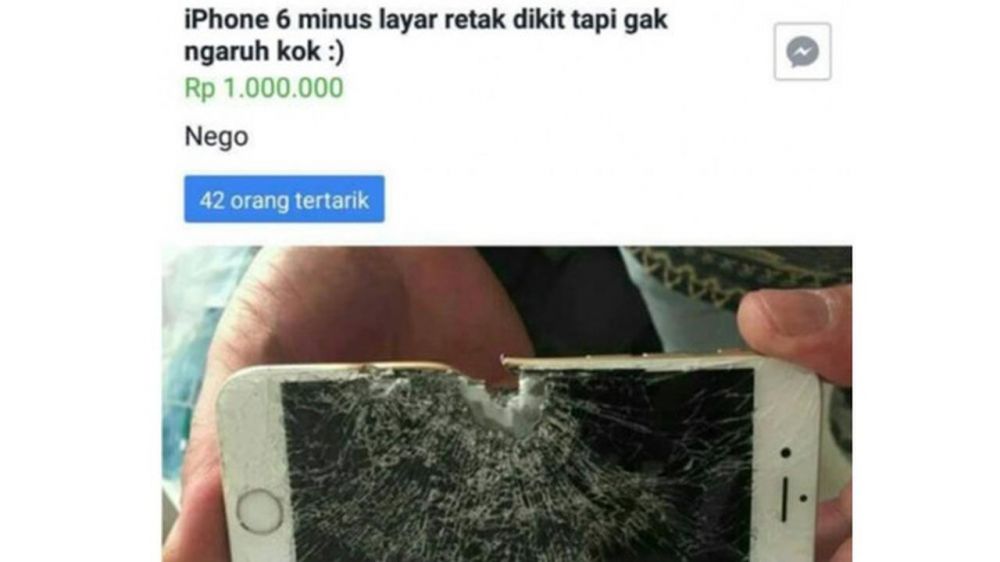 10 Status lucu jual HP rusak ini bikin pembeli emosi jiwa