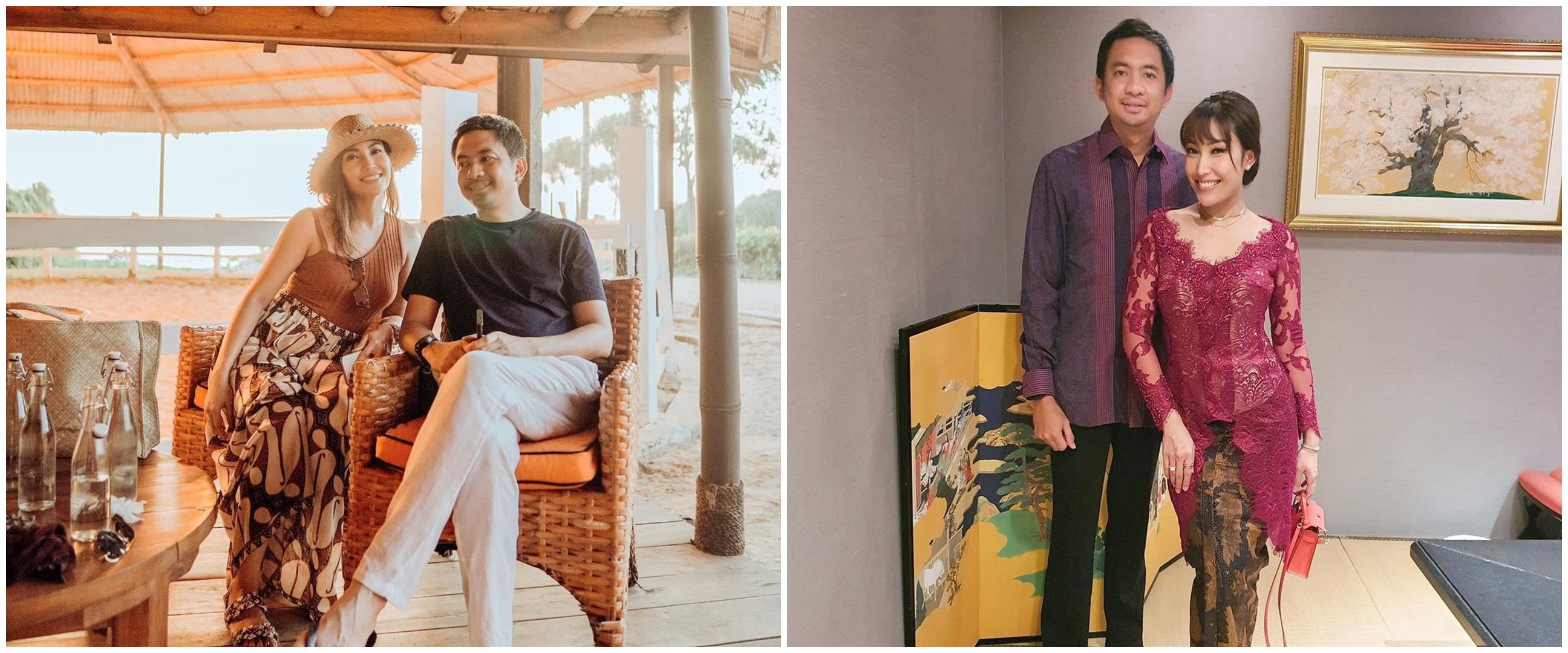 10 Momen anniversary Ayu Dewi & Regi Datau, pakai baju semasa menikah