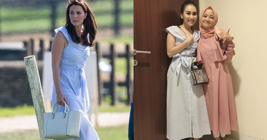 Gaya 9 seleb kembaran baju dengan Kate Middleton, Nagita bak bangsawan