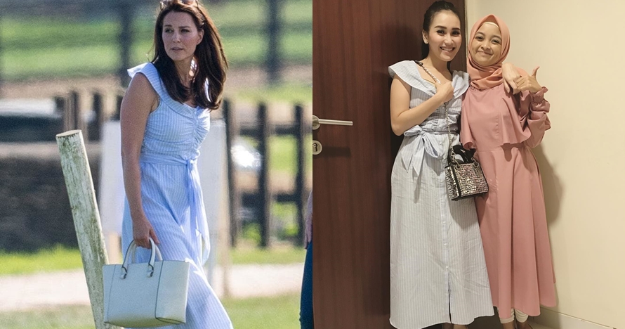 Gaya 9 seleb kembaran baju dengan Kate Middleton, Nagita bak bangsawan