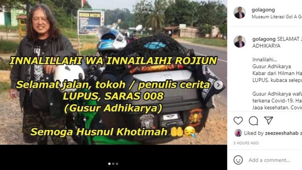 Kabar duka, Gusur Adhikarya penulis Lupus & Saras 008 meninggal dunia