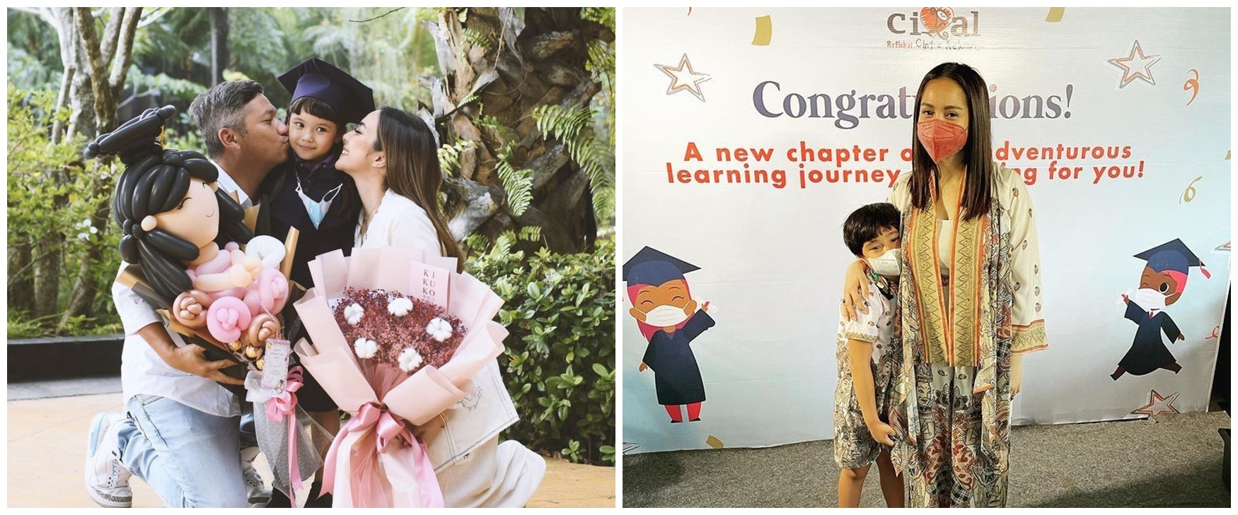 Gaya 10 seleb dampingi anak wisuda TK, busana Nagita Slavina disorot