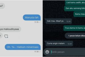 10 Chat lucu bertanya kejelasan hubungan, endingnya ngenes abis