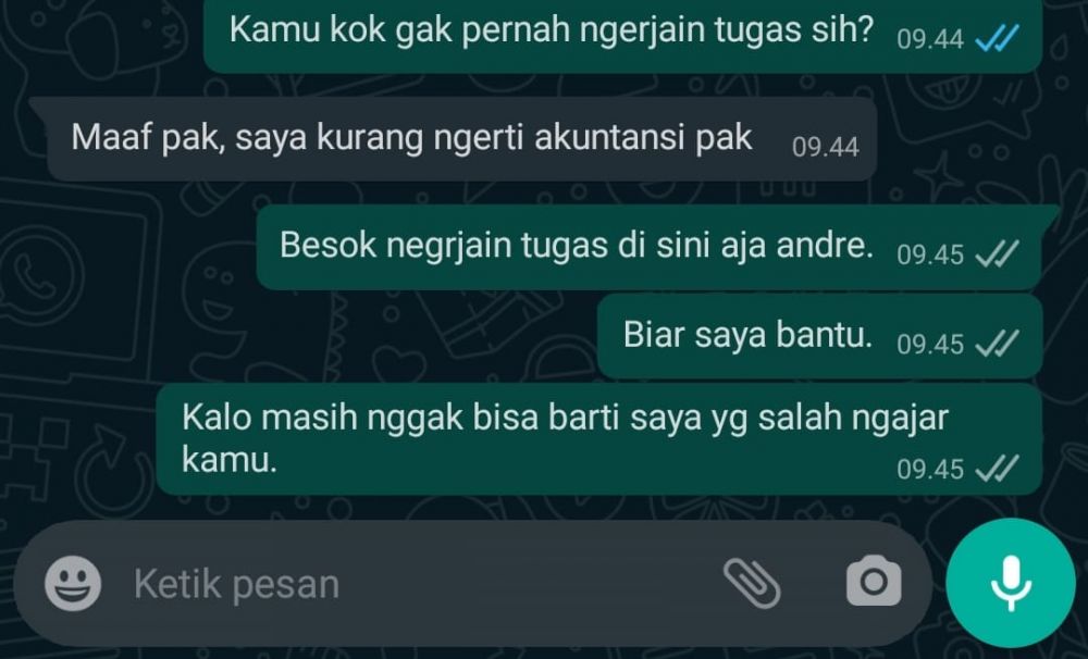 10 Chat lucu guru terlalu baik ke murid ini bikin iri