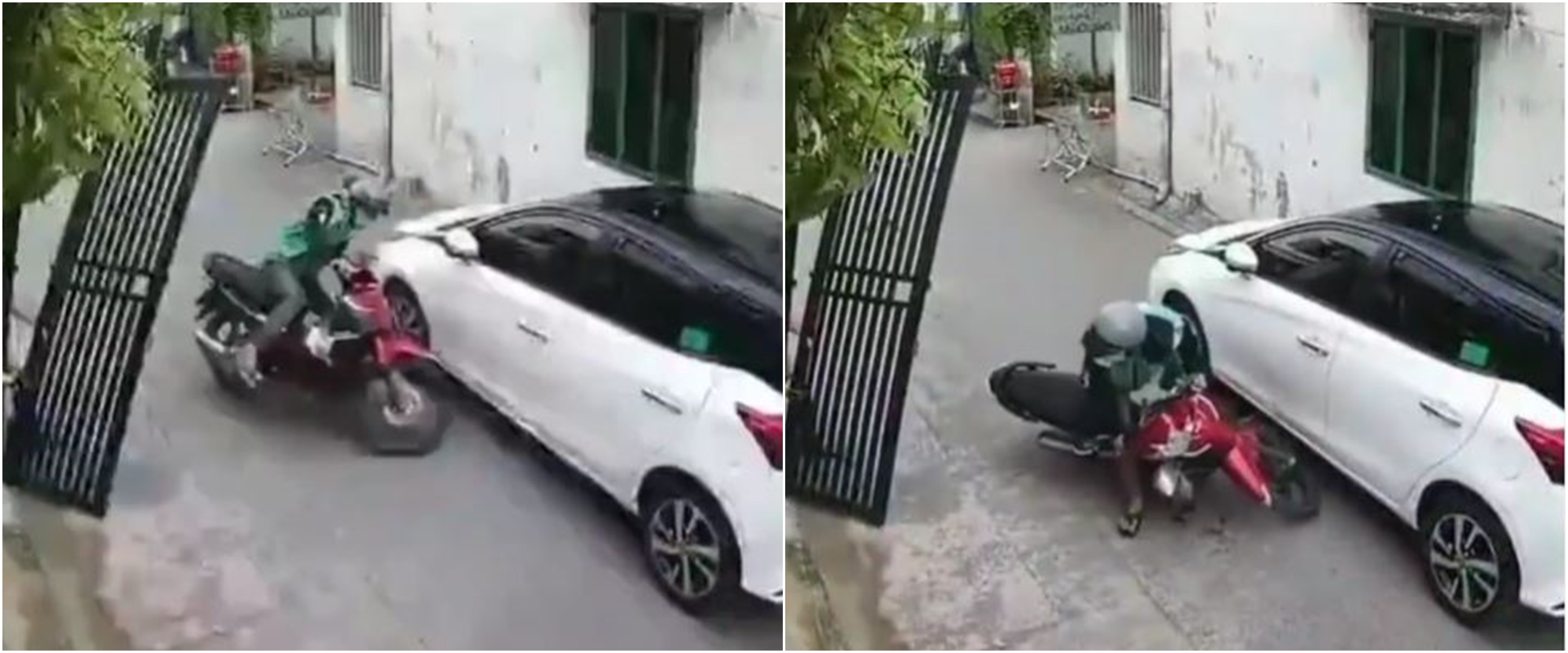 Viral video driver ojek online tolong orang yang buat dia tabrak mobil