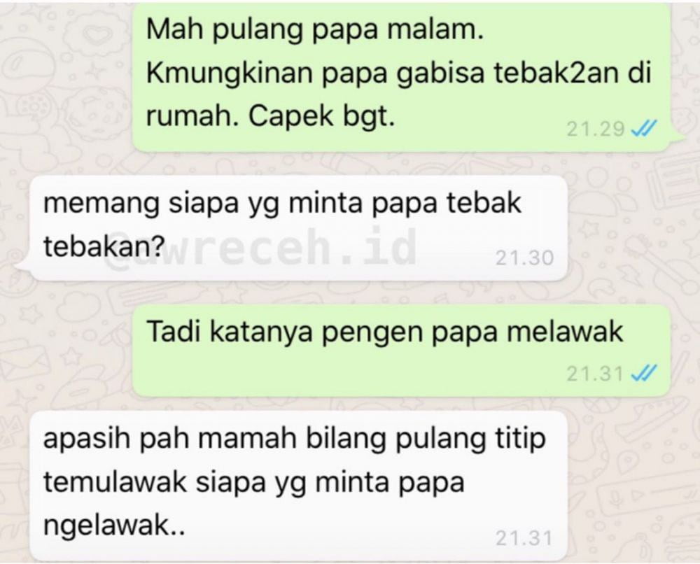 10 Chat lucu tanya jawab suami istri ini endingnya kocak abis