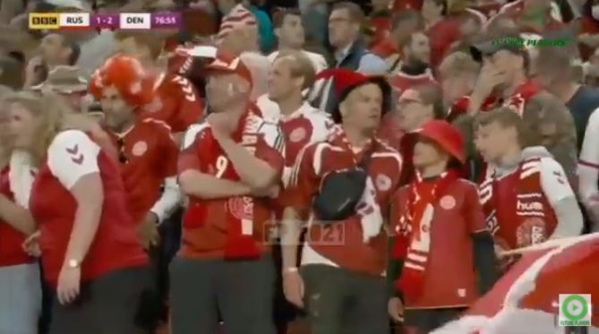 Laga Euro Denmark vs Russia dipenuhi penonton, bak tak ada Covid-19