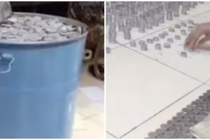 Viral aksi nabung uang di drum, pas dibongkar jumlahnya fantastis