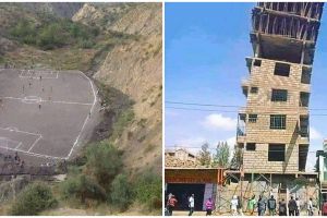 10 Potret lucu bangunan nggak simetris ini bikin geregetan sendiri