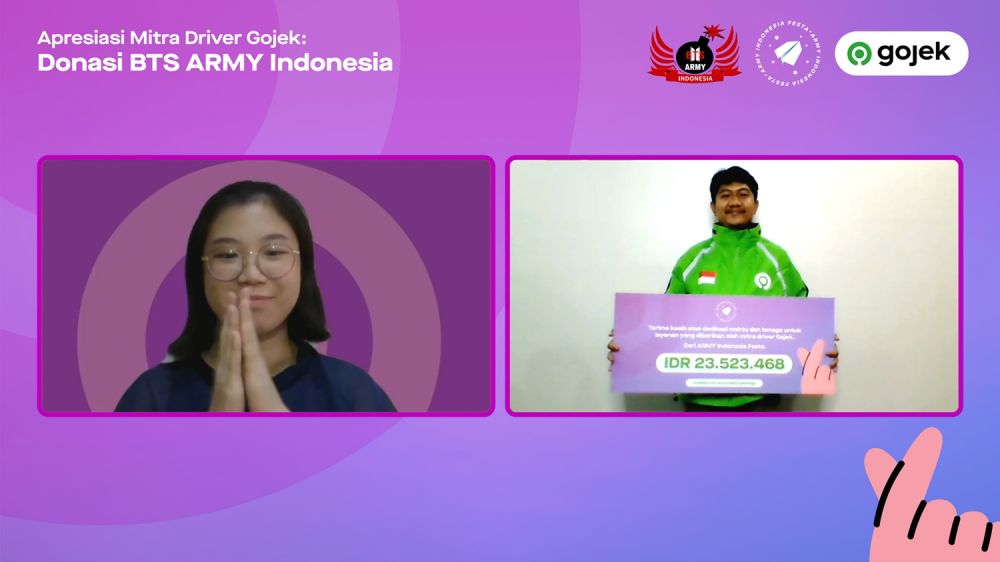 35 ribu driver Gojek dapat tip Rp 159 juta dari para fans BTS