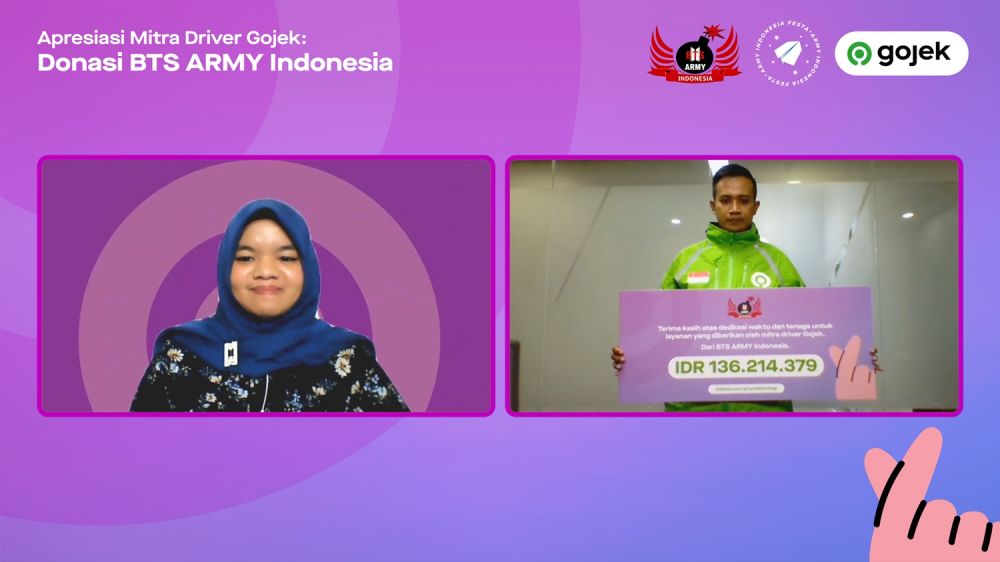 35 ribu driver Gojek dapat tip Rp 159 juta dari para fans BTS