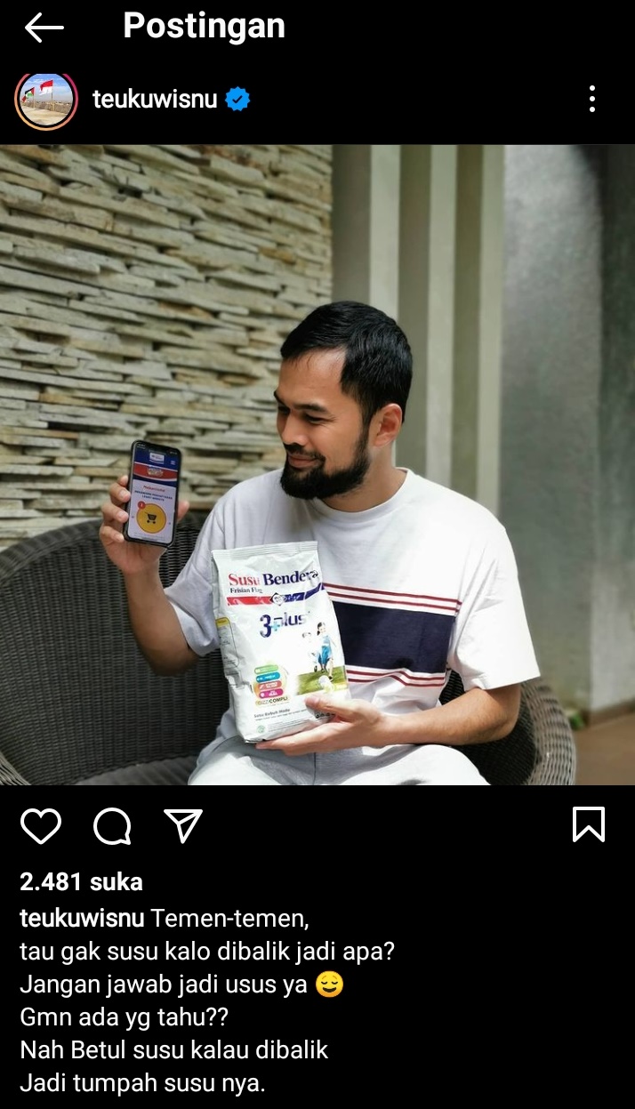 10 Caption jokes bapak-bapak ala Teuku Wisnu, receh abis