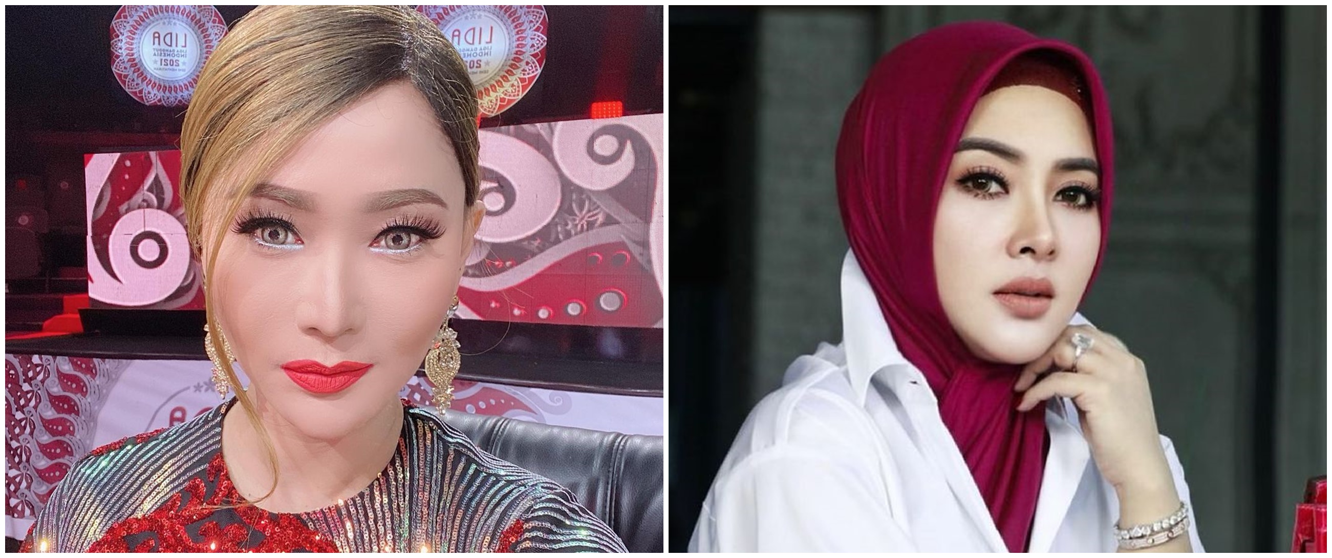 Gaya 7 penyanyi saat jajan di pinggir jalan, Inul curi perhatian