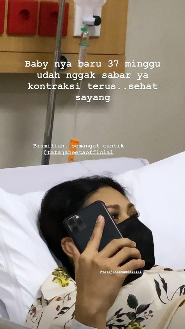 9 Momen haru Tata Janeeta melahirkan, penuh perjuangan