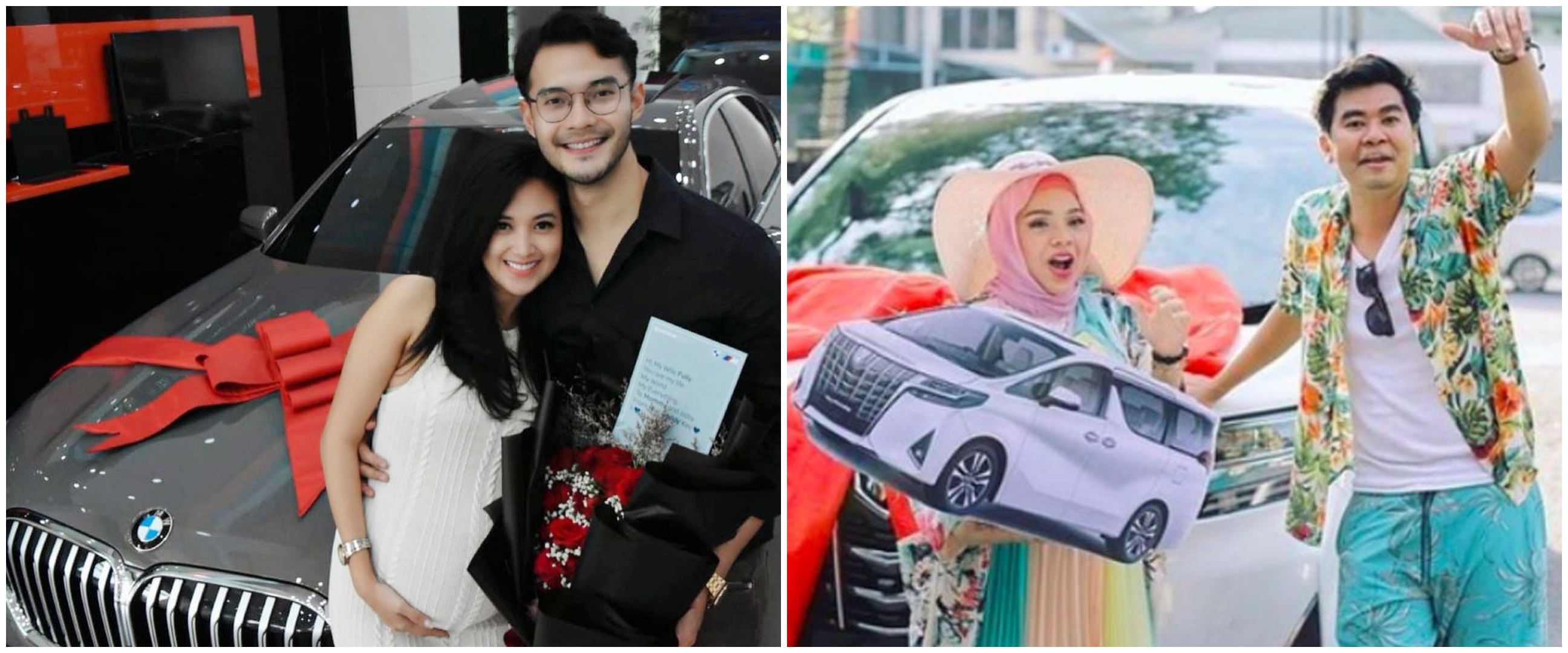 Ngidam barang mewah, 6 seleb ini dihadiahi mobil miliaran rupiah