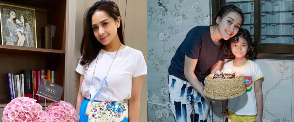 10 Beda gaya Nagita Slavina dan Ayu Ting Ting saat pakai kaus 