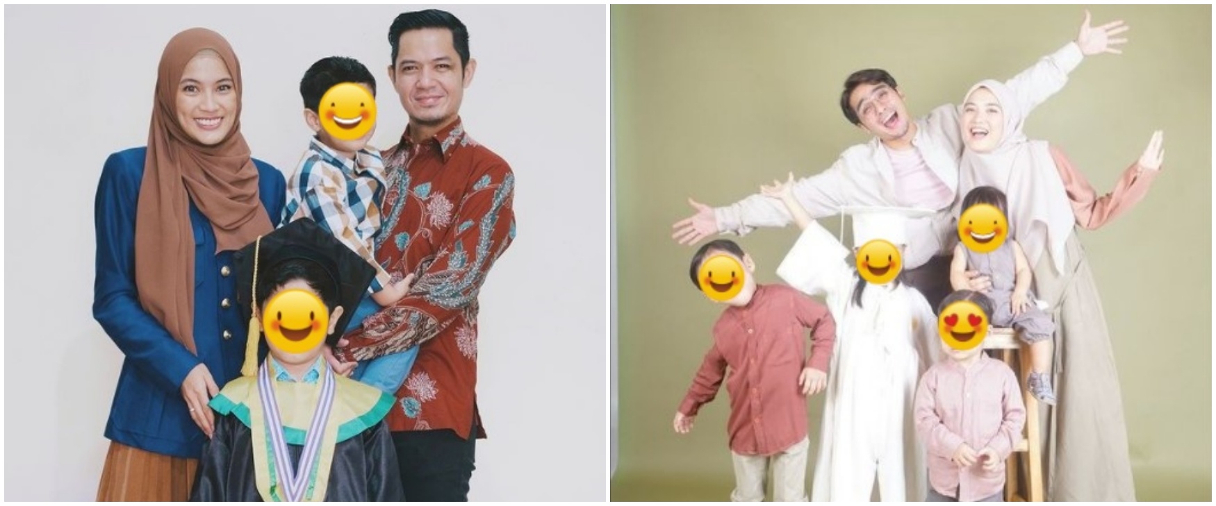 Potret 7 pesinetron rayakan kelulusan TK sang anak, penuh suka cita