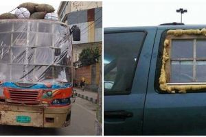 10 Penampakan kaca mobil ini absurdnya bikin gagal paham