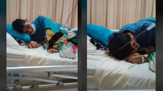 Viral video pria khusyuk salat saat kritis dirawat di rumah sakit