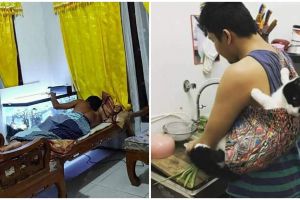 10 Aksi kocak jika bapak-bapak terlalu sayang sama hewan peliharaan