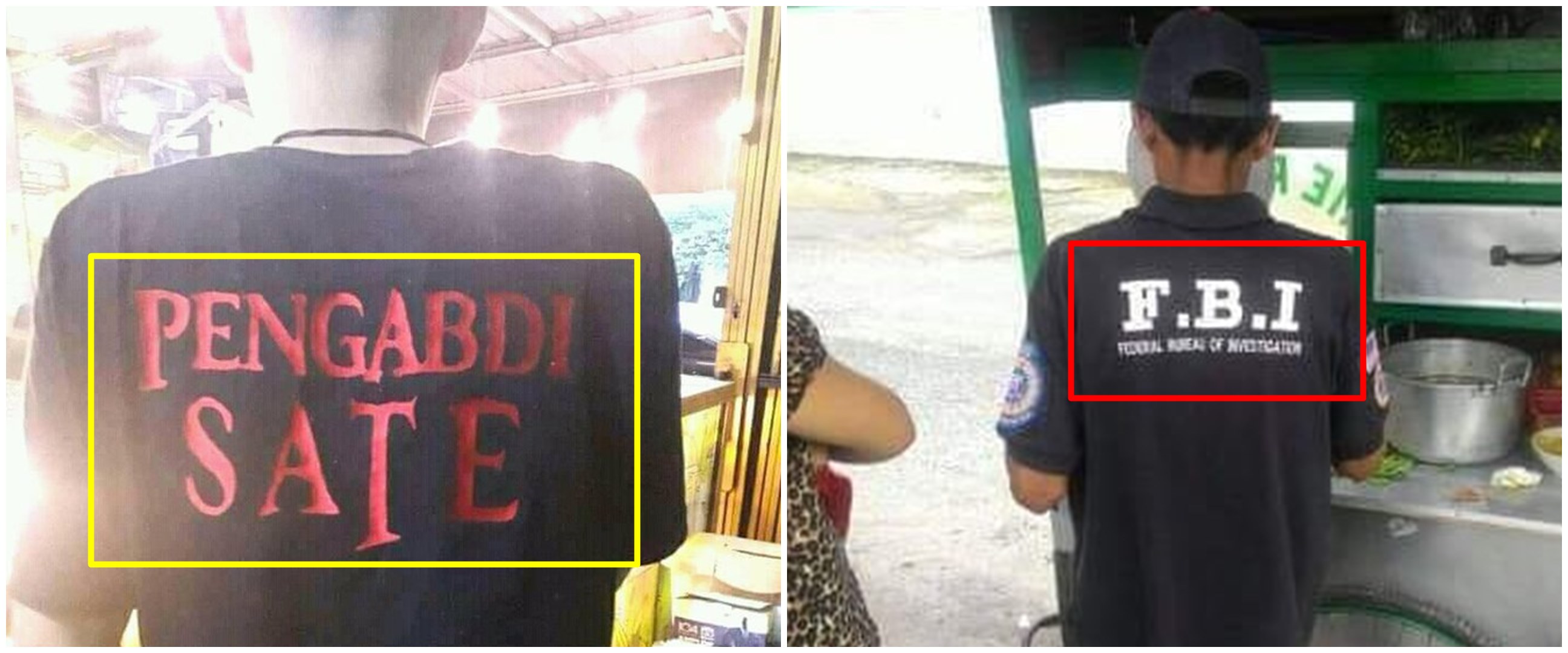 10 Tulisan lucu di baju pedagang ini bikin tepuk jidat