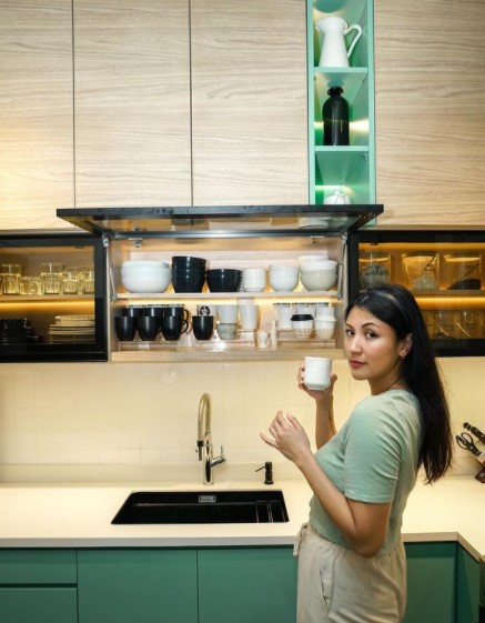 Potret dapur 10 ratu FTV, milik Sharena Rizky bernuansa pastel