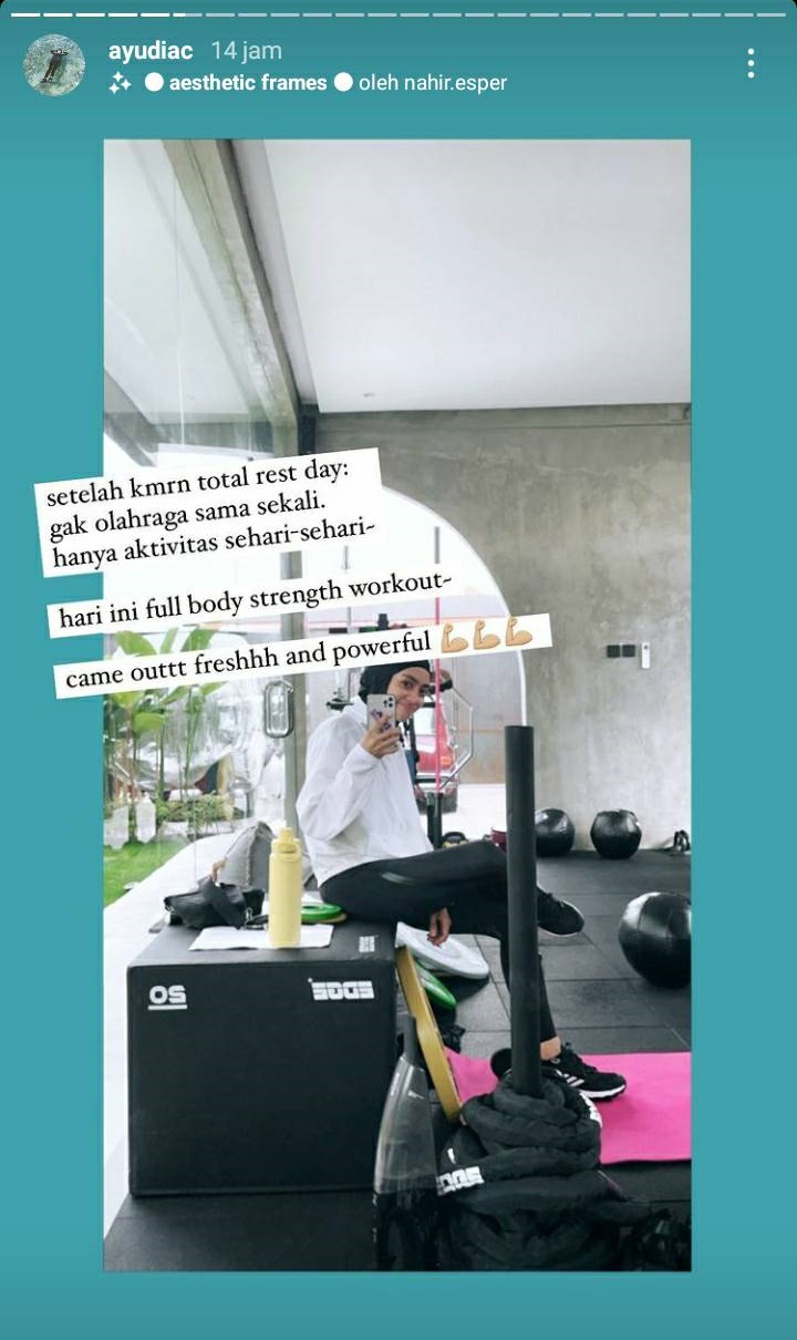 6 Tips hidup sehat ala Ayudia Bing Slamet, tetap bugar selama PPKM