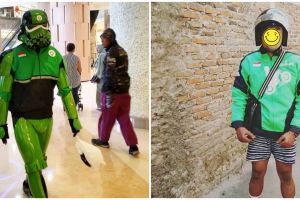 15 Outfit lucu driver ojek online ini bikin penumpang senyum heran