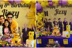8 Momen Vino Bastian & Marsha Timothy rayakan ultah anak, bertema BTS