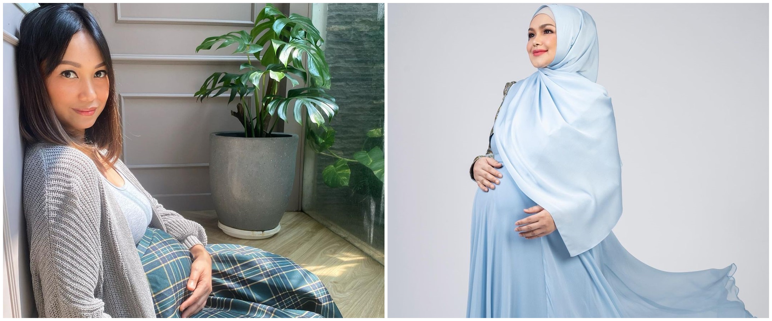Hamil usia 40-an, pesona 10 seleb pamer baby bump ini menawan