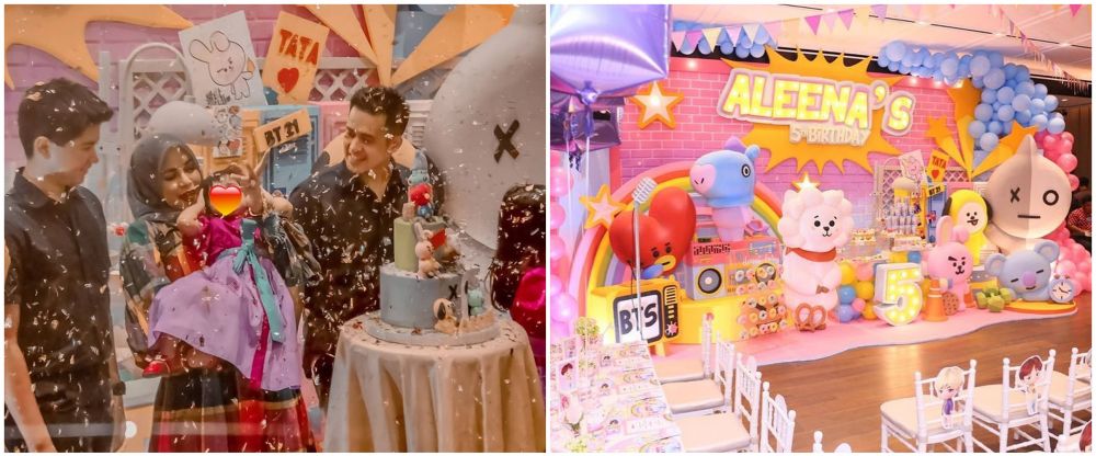 Perayaan ultah 8 anak seleb tema K-Pop, kue putri Vino G Bastian unik