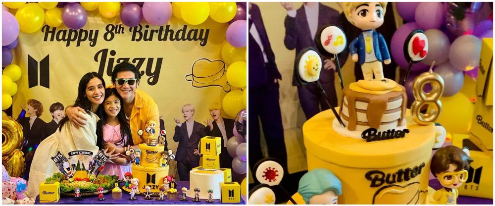 Perayaan ultah 8 anak seleb tema K-Pop, kue putri Vino G Bastian unik