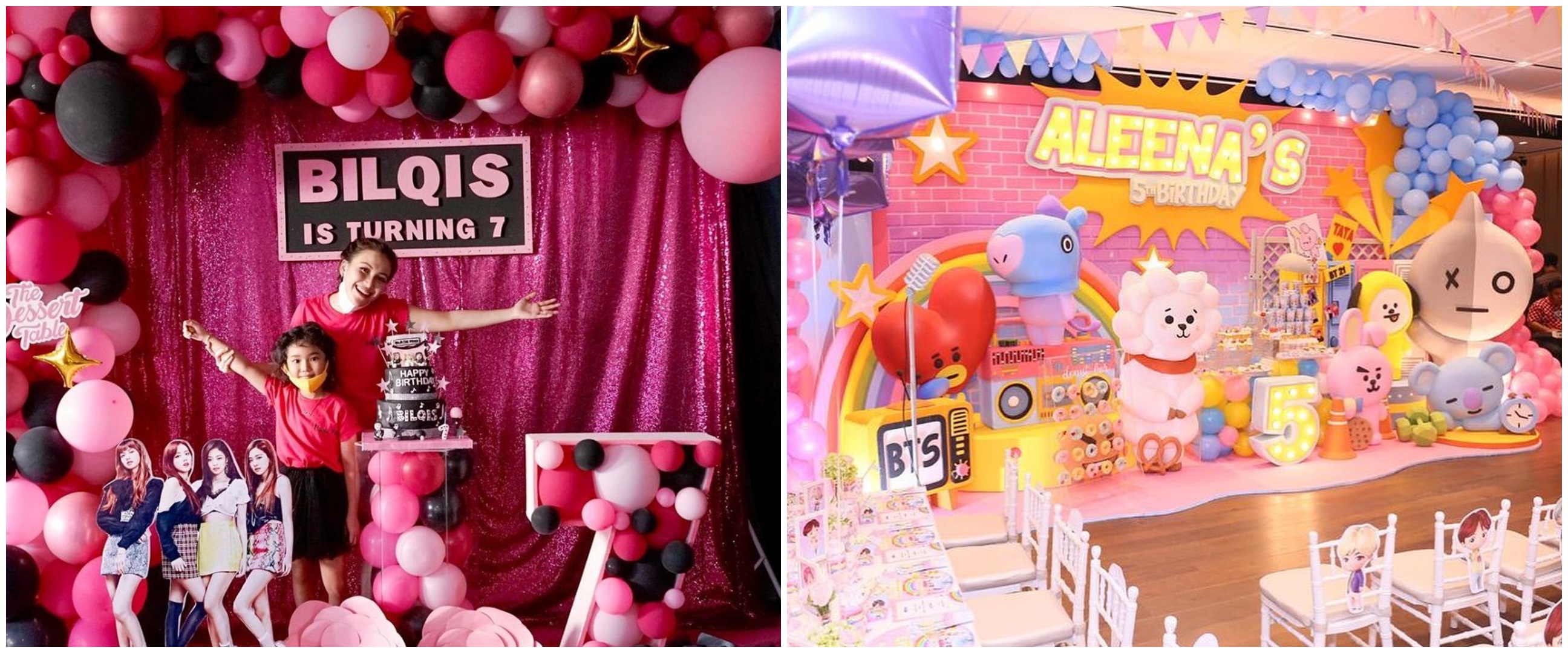 Perayaan ultah 8 anak seleb tema K-Pop, kue putri Vino G Bastian unik