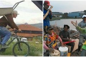 10 Momen lucu tukang bangunan pakai alat kerja, absurd pol