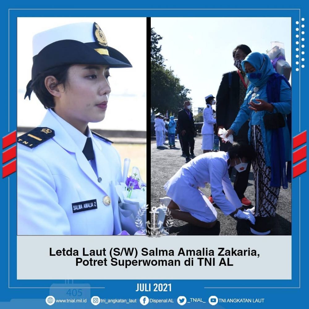 8 Potret Letda Laut Salma Amalia Zakaria, disebut superwoman TNI AL