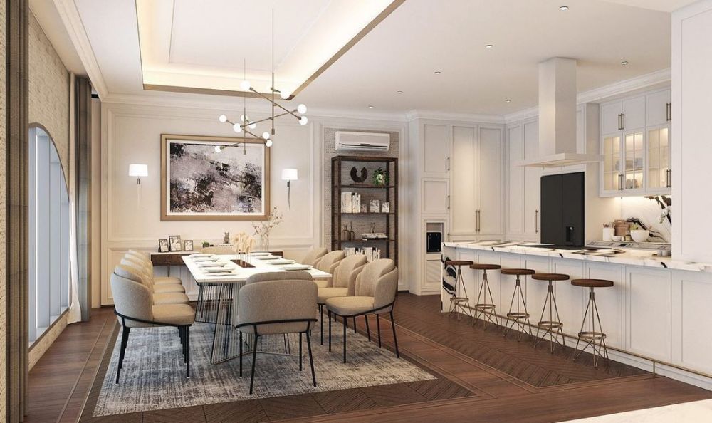 Potret desain ruang makan 7 seleb, punya Titi Kamal bak restoran mewah