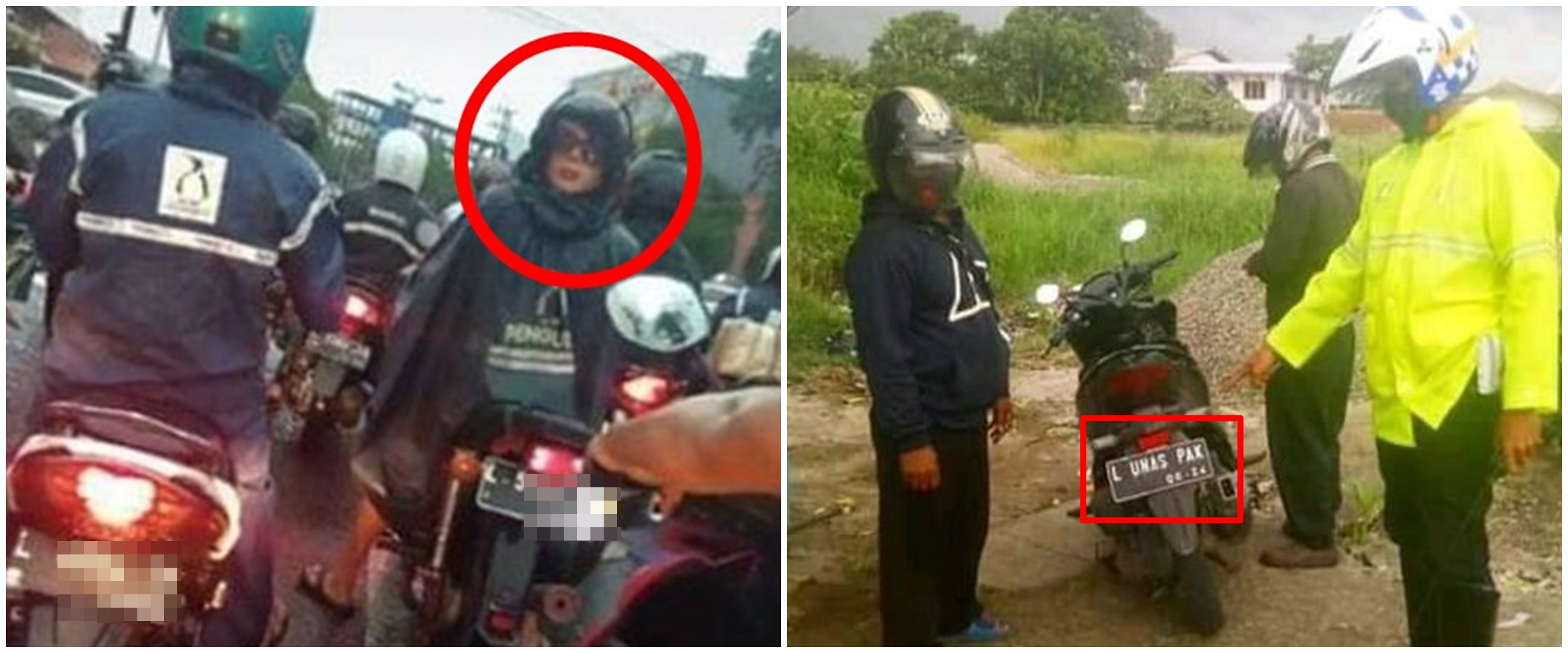 11 Momen lucu pengendara motor dilihat dari belakang, bikin ketawa