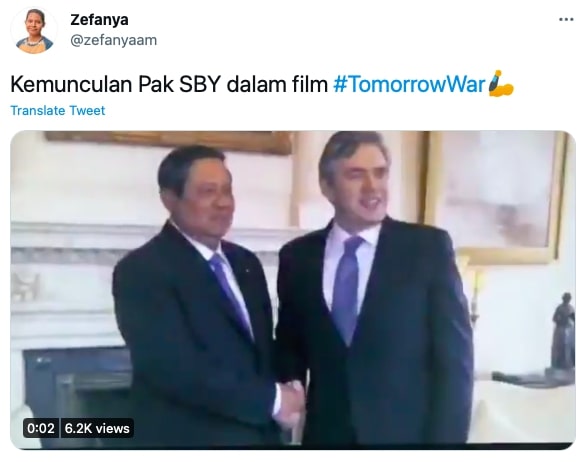 SBY muncul di film Hollywood The Tomorrow War, begini penampakannya