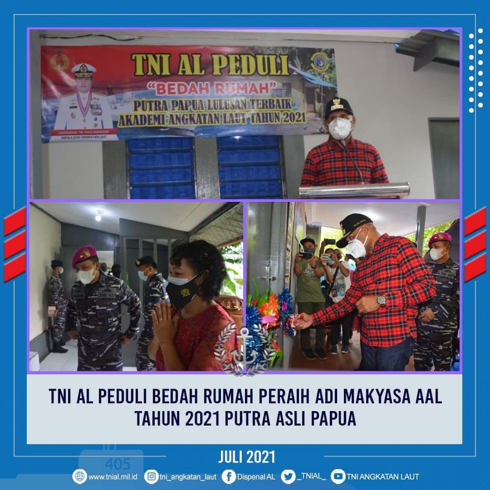 TNI AL bedah rumah anak juru parkir peraih Adhi Makayasa, ini hasilnya