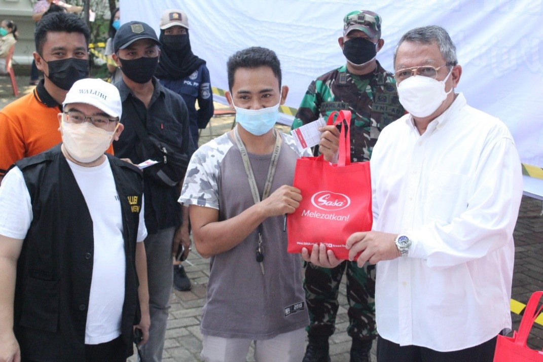 Kedua kalinya, Sasa dan TNI bersama Walubi mengadakan vaksinasi gratis