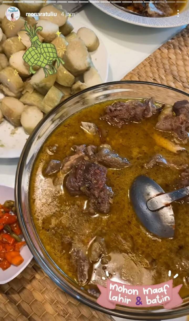 Menu makanan 13 seleb saat Idul Adha, menggugah selera