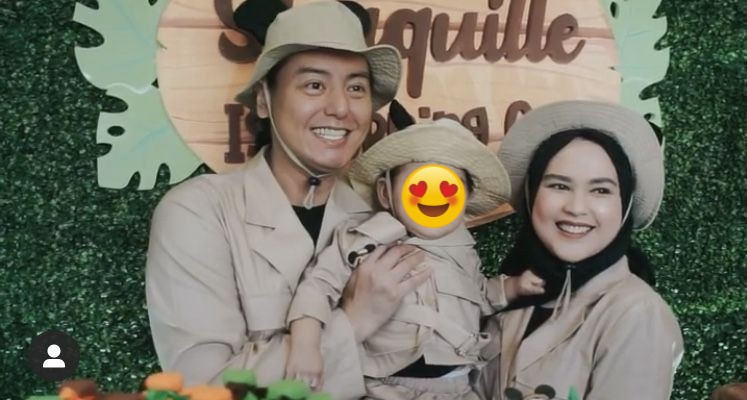 9 Momen Cut Meyriska & Roger rayakan ultah anak, tema kebun binatang