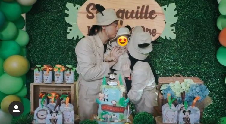 9 Momen Cut Meyriska & Roger rayakan ultah anak, tema kebun binatang