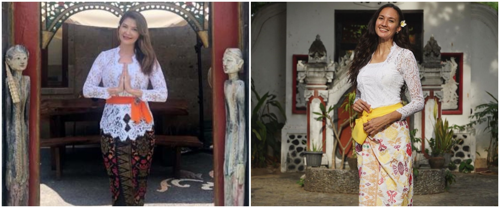 Pesona 9 seleb blasteran pakai baju adat Bali, Luna Maya menawan