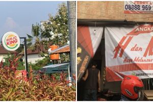 13 Pelesetan lucu di spanduk warung makan ini bikin lihat dua kali