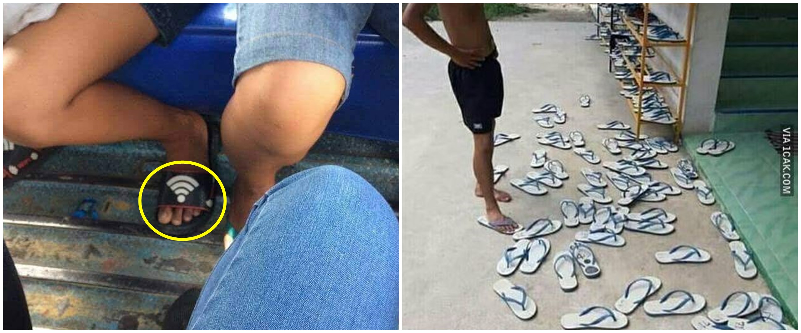 11 Momen lucu pakai sandal ini absurdnya bikin lihat dua kali