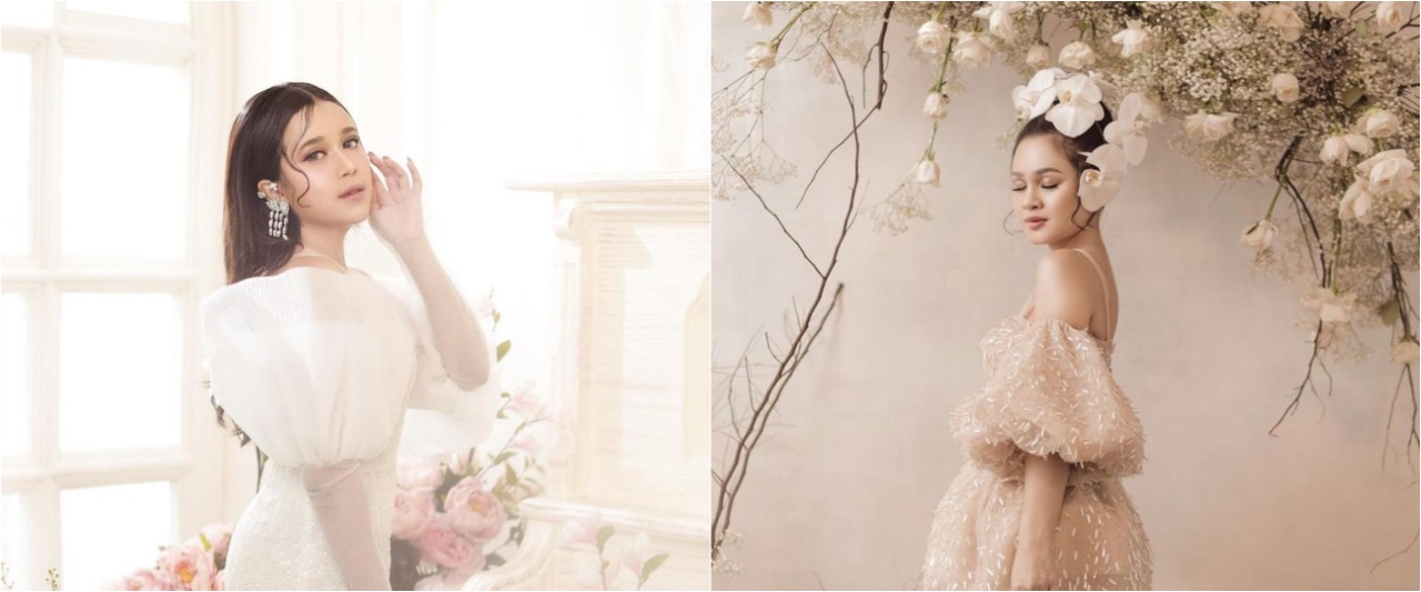 Beda gaya 9 penyanyi pemotretan bertema floral, Cinta Laura klasik